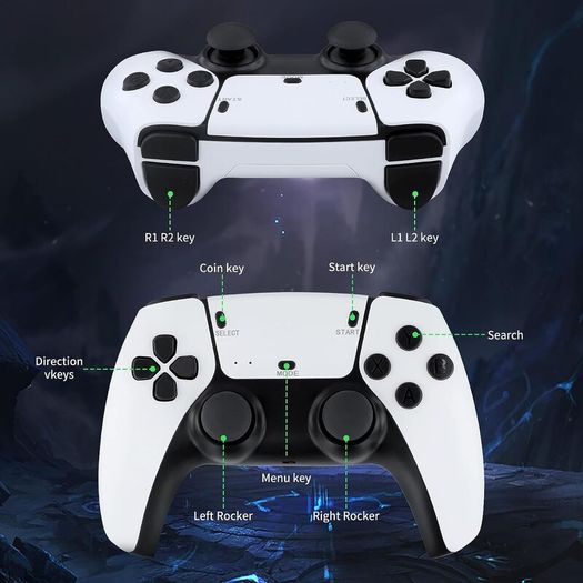 Retro Game Console, Video Game Stick with 2.4G Dual Wireless Controllers, Built in 20000+ Classic Games, TV 4K HDMI Output for Computer,