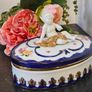 Vintage Genuine Capodimonte Porcelain Cherub Jewelry Box Image 2