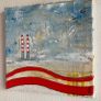 Original Abstract Painting Painting of Poolbeg chimneys Dublin Contemporary Art Original Art Modern Irish abstract art Image 2