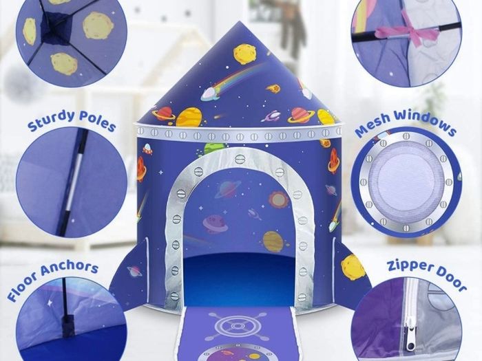 Kids Play Tent, Space Tent Children's Pop Up Tent Prince Castle House Palace Tent Game Tent with Carry Bag Portable Toy Christmas Birthday Gifts for Boys Girls Toddlers Indoor and Outdoor Plays (FREE POSTAGE)