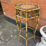 Vintage Faux Bamboo Metal Plant Stand Image 4