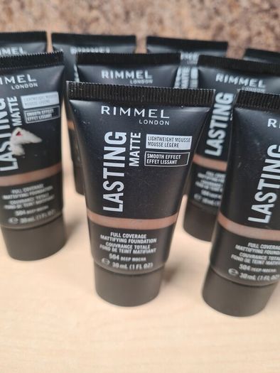 Rimmel London Lasting Matte Foundation 504 Deep Mocha 30ml X 11 Brand New Unused.