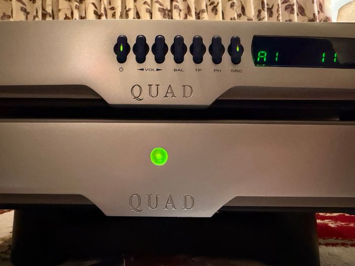 QUAD 99 Stereo Amplifier And Preamp Set - Phono MC/MM Input - Manuals & QuadLink Cable- Free Postage