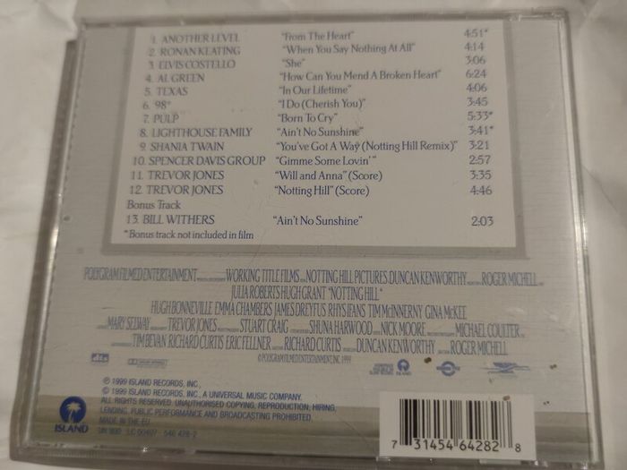 Notting Hill Movie Soundtrack Cd