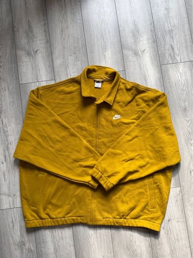 Nike Harrington Jacket Full Zip Mustard Yellow Fleece 3XL