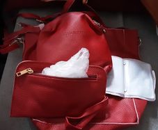 leather handbag's with purse etc