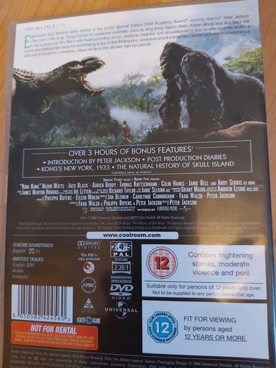 King Kong,  the movie,  dvd.