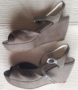 Marks & Spencer Wedge Heel Vintage Style Suede Shoes Size 3