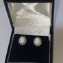 Vintage Hallmarked Silver Opal & Sapphire Clusters Image 5