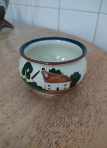 Devon Motto Ware  Pottery - Sugar Bowl / small.bowl