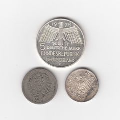 Germany, 4 X Coins ( 2 have silver content) (no: 406)