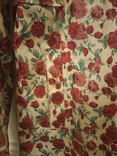 Flower patterned womans raincoat