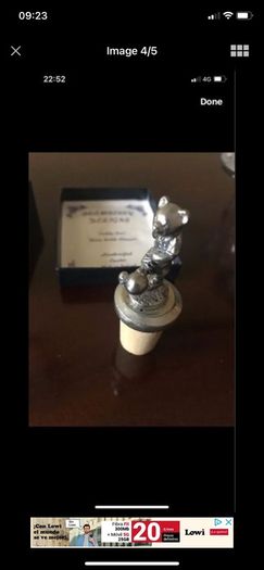 Vintage Pewter Bottle Stopper