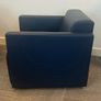 Blue leather Inclass armchairs Image 2