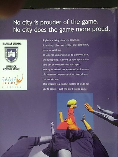 Limerick Rugby Book- the Home of the Spirit