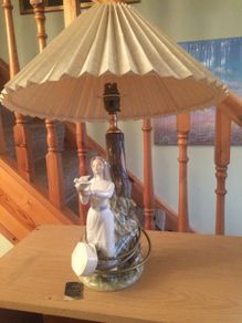 handmade spanish figure tengra lamp postage available