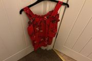 Red Bardot Top Size 8