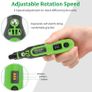 Rotary Tool Cordless, Ginour Rotary Tool 3.7V, Cordless Multitool with 32PCS Accessories, Speed 5000-15000rpm, USB Charging, Suitable for Small DLY Work Polishing, Engraving, Cleaning, Drilling Image 3