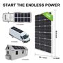 200W, 12V Solar Panel Kit with 20 A Solar Charge Controller and 5 m Solar Cable and Z Mounts for RV Boat Motor-home Image 2