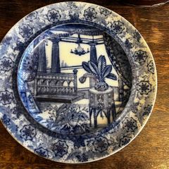 Antique Blue Tf & Sons Plate