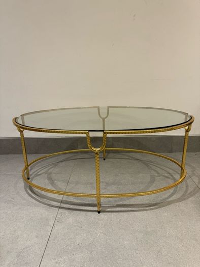 Gold coffee table with Glass Top