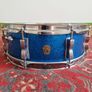 Ludwig Jazz Fest Snare Drum 14 x 5 Blue Sparkle Keystone 1960s Image 2