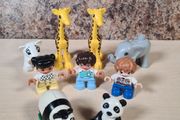 Lego Duplo Animals Figures Bundle Baby Giraffes Panda Adult And Baby Elephant Girl Boys