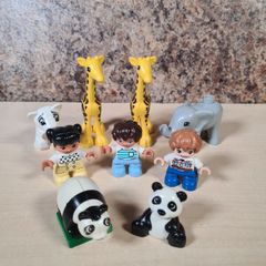 Lego Duplo Animals Figures Bundle Baby Giraffes Panda Adult And Baby Elephant Girl Boys
