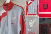 Liverpool FC adidas Retro Track Jacket Grey Red Vintage Style