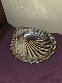 Large Irish made Silver Shell Shaped serving dish