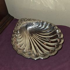 Large Irish made Silver Shell Shaped serving dish