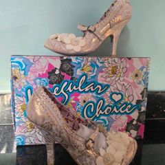 BNIB Irregular Choice Floral Cortesan Court Bridal Shoes - Uk6 Eu39