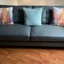 Blue 3 seater couch Image 2