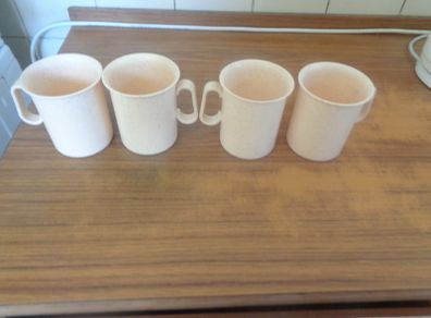 Plastic Mugs x 4 for Sale
