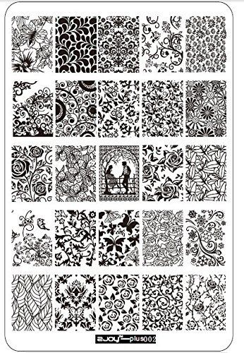 Nails stamping plate large Zjoy