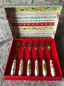 christmas pastry forks