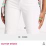 Pieces Luna raw hem straight leg Jeans White Size 29 32 UK 12 BNWT RRP 40 Image 3