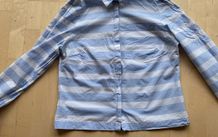 M&amp;S Blue and White stripe Cotton Shirt