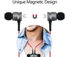 Magnetic Wireless Bluetooth Stereo Earphones Headphones for iPhone Samsung HTC