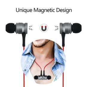 Magnetic Wireless Bluetooth Stereo Earphones Headphones for iPhone Samsung HTC