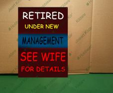 Retired novelty tin metal sign