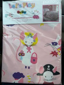 Kids Pencil Pleat Fully Lined Curtains 66 x 54