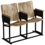 2-Seater Bench Solid Mango Wood and Steel Image 10