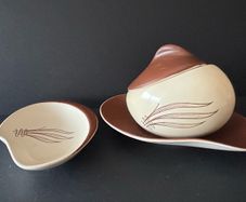 Vintage Carlton Ware Jam / Condiment Pot and Dish