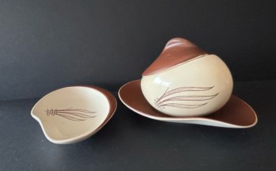Vintage Carlton Ware Jam / Condiment Pot and Dish