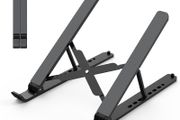 Laptop Stand for Desk, Adjustable Laptop Riser ABS+Silicone Foldable Lap Desk Portable Computer Holder, Ventilated Cooling Notebook Stand