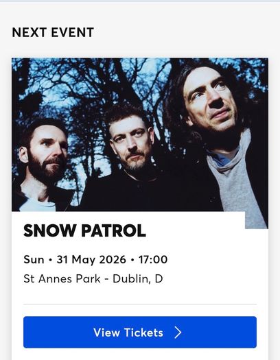 Snow Patrol St. Anne's Park