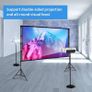 Projector Screen with Stand Portable 100inch Projection Screen lejiada 16:9 4K HD Projections Movies Screen with Carry Bag for Indoor Outdoor Home Theater Backyard Cinema Travel Image 4