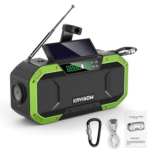 Emergency Solar Hand Crank Radio 5000mAh Power Bank Charger Flash Light Outdoor Camping Survival Radio outdoor survival