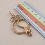 Vintage Lot of 2 Snake with Blue & Red Eyes Brass Pendant 65.5mm Image 9